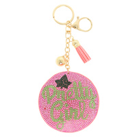 AKA SORORITY FRINGE CHARM KEYCHAIN