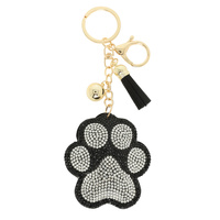 GAMEDAY RHINESTONE PAVE PAW PRINT KEYCHAIN