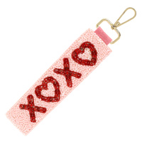 HEART THEMED XOXO WRISTLET KEYCHAIN