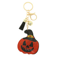 HALLOWEEN PUMPKIN WITCH KEYCHAIN