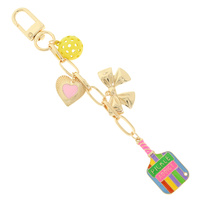 PICKLEBALL THEME BAG CHARM CHAIN