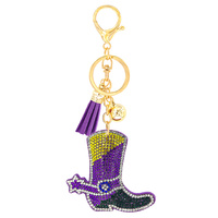 WESTERN THEME COWBOY BOOT KEYCHAIN