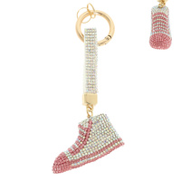 RHINESTONE EMBELLISHED HIGH TOP SHOE KEYCHAIN