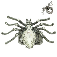 HALLOWEEN JEWELED SPIDER STRETCH RING