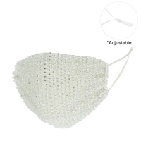 RHINESTONE MESH MASK W/ ADJUSTABLE ELASTIC EAR STRAP