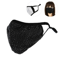 FASHION BLING FACE MASK W/ RHINESTONE