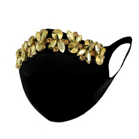 RHINESTONE FASHION MASK W/ COMFORTABLE EARLOOP