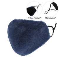 FUR MASK W/ FILTER POCKET & ADJUSTABLE ELASTIC EAR STRAP