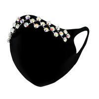 RHINESTONE FASHION MASK W/ COMFORTABLE EARLOOP