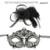 MASQUERADE MASK DETACHABLE FASCINATOR