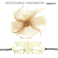 MASQUERADE MASK DETACHABLE FASCINATOR