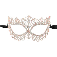 SCALLOPED DETAIL RHINESTONE MASK