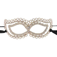 DOUBLE LAYER RHINESTONE MASK