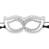 DOUBLE LAYER RHINESTONE MASK