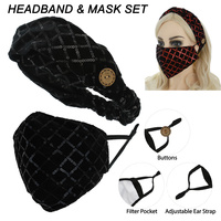 SEQUIN BLING MASK & HEADBAND SET