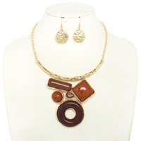 AMORPHOUS CELLULOID ACETATE NECKLACE SET