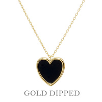 GOLD PLATED HEART PENDANT NECKLACE