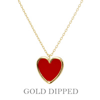 GOLD PLATED HEART PENDANT NECKLACE