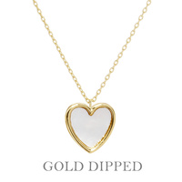 GOLD PLATED HEART PENDANT NECKLACE