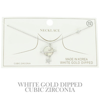 CZ GOLD PLATED CELESTIAL PENDANT NECKLACE