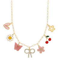 YOUTH SPRING THEME MULTI-CHARM NECKLACE