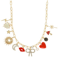 WHIMSICAL THEME MULTI-CHARM NECKLACE