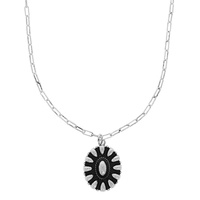 WESTERN OVAL BUBBLE PENDANT NECKLACE