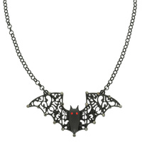 HALLOWEEN BAT PENDANT CHAIN NECKLACE