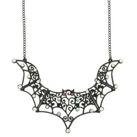 HALLOWEEN BAT PENDANT CHAIN NECKLACE