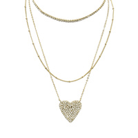 LAYERED HEART NECKLACE