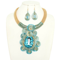 AFRICAN INSPIRED AMULET NECKLACE SET