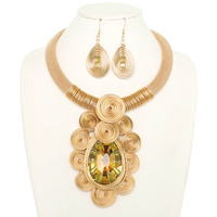 AFRICAN INSPIRED AMULET NECKLACE SET