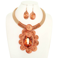 AFRICAN INSPIRED AMULET NECKLACE SET