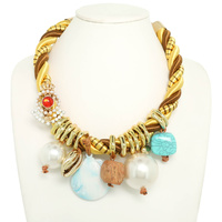 MULTI-CHARM NECKLACE WITH ASSORTED CHARMS