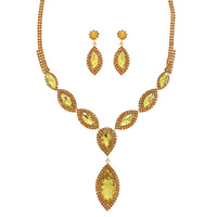 MARQUISE CRYSTAL STATEMENT NECKLACE SET