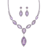 MARQUISE CRYSTAL STATEMENT NECKLACE SET