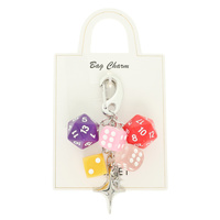 HIGH STAKES DICE BAG CHARM KEYCHAIN