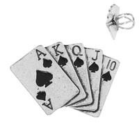 WESTERN ACE OF SPADE ROYAL FLUSH CUFF RING