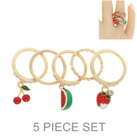 FRUIT MULTIPACK 5PCS RING SET
