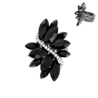 RHINESTONE CLUSTER STRETCH RING