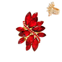 RHINESTONE CLUSTER STRETCH RING