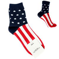 PATRIOTIC UNISEX USA FLAG ANKLE CREW KNIT SOCKS