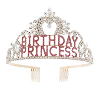 GOLD 5X2.5IN BIRTHDAY PRINCESS TIARA