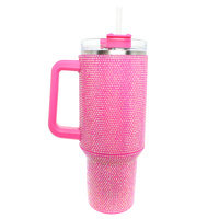 RHINESTONE ENCRUSTED STAINLESS STEEL TUMBLER