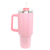 RHINESTONE ENCRUSTED STAINLESS STEEL TUMBLER