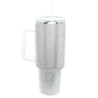 RHINESTONE ENCRUSTED STAINLESS STEEL TUMBLER