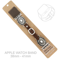 WESTERN CRYSTAL CONCHO APPLE WATCH LEATHER BAND