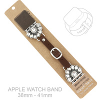 WESTERN FLORAL CRYSTAL CONCHO APPLE WATCH BAND