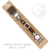 WESTERN STEER HEAD CRYSTAL APPLE WATCH BAND