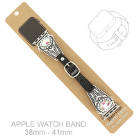 WESTERN FLORAL JEWELED CONCHO APPLE WATCH BAND